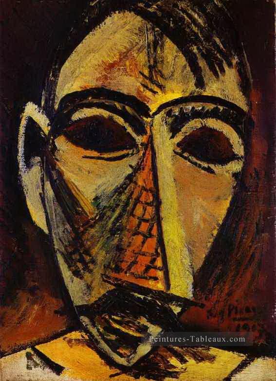 Tête d’un homme 1907 cubisme Pablo Picasso Peintures à l'huile